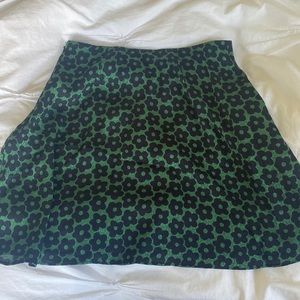 Green Flower Urban Outfitters skirt